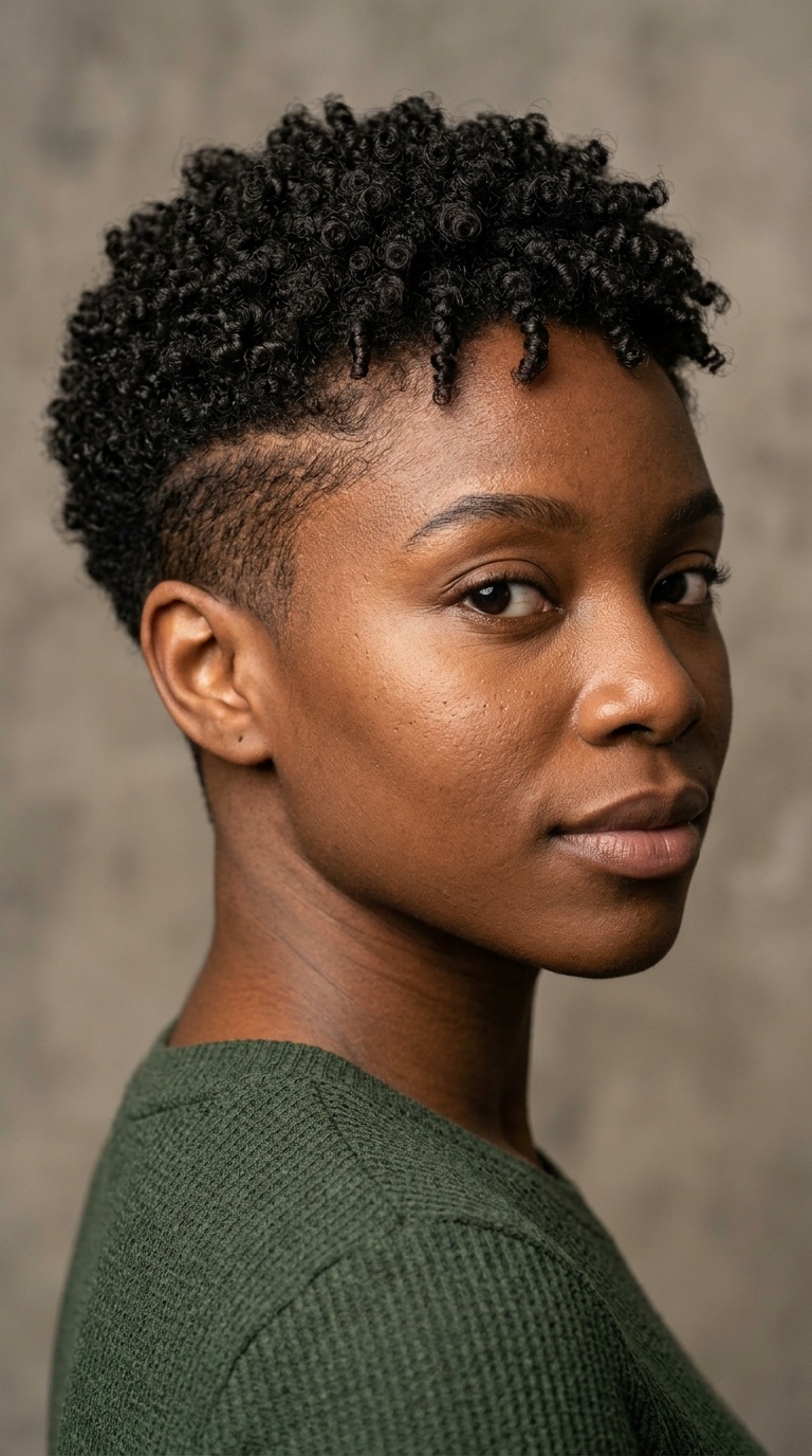 Coiled Pixie with Nape Undercut
