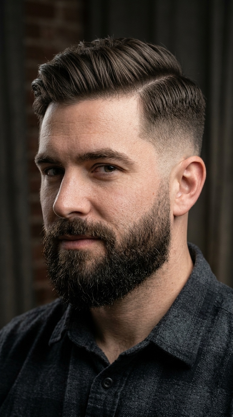 Comb Over Fade with Tapered Connection