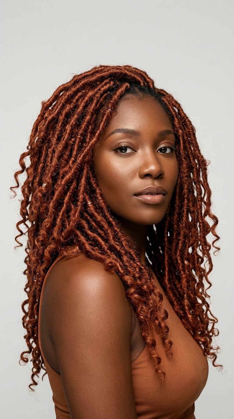 Copper Red Goddess Locs