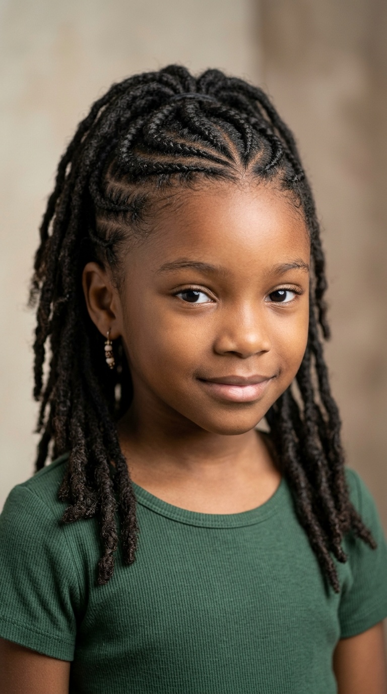 Cornrowed Front with Loose Back
