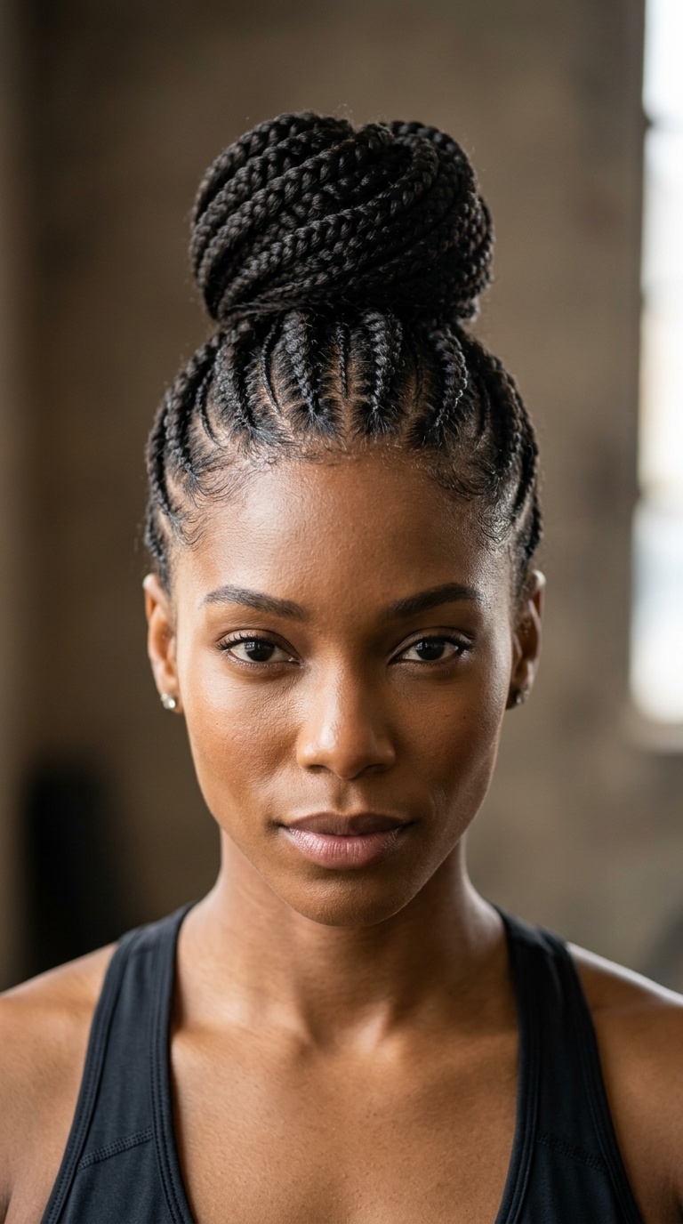 Cornrows into a Bun