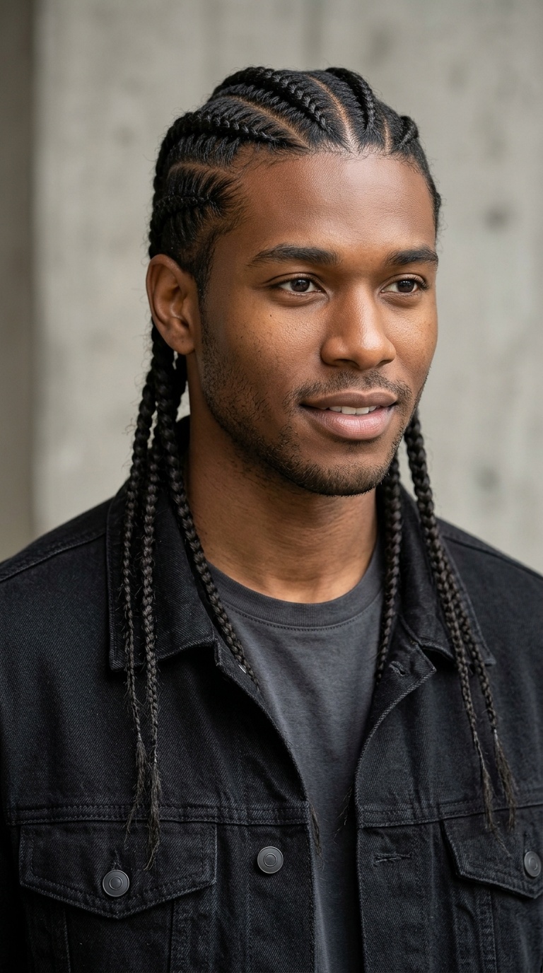 Cornrows with Long Ends