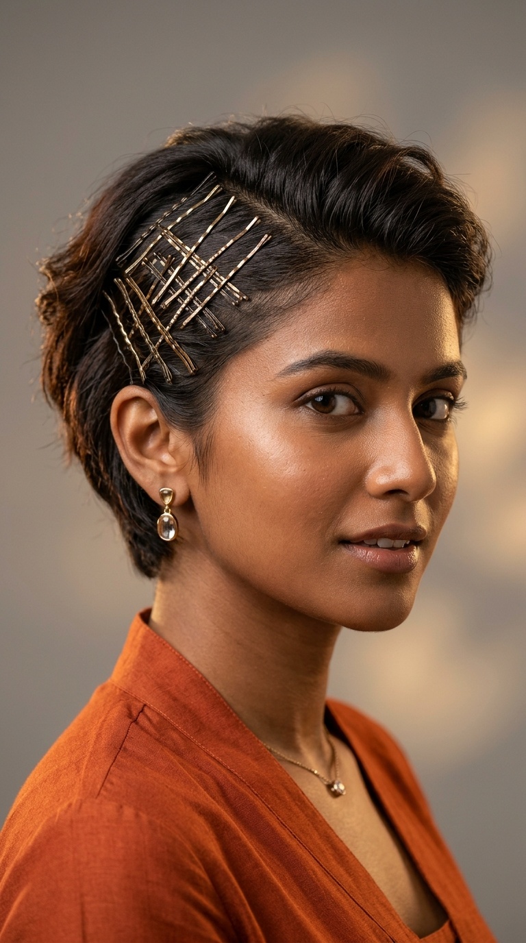 Criss-Cross Bobby Pin Art
