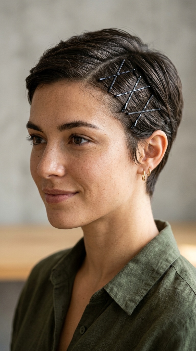 Criss-Cross Bobby Pin Art