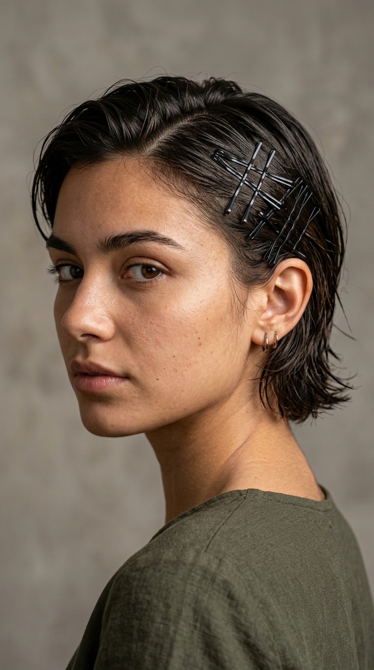 Criss-Cross Bobby Pin Art