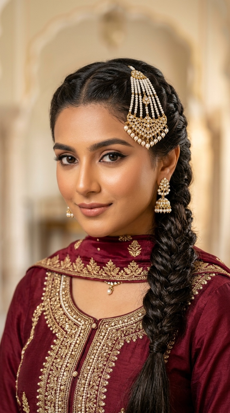 Criss-Cross Braid with Traditional Pearl Passa