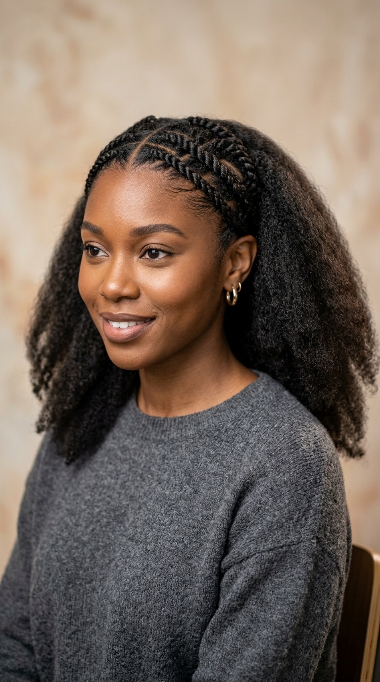 Criss-Cross Front Flat Twists with Loose Back