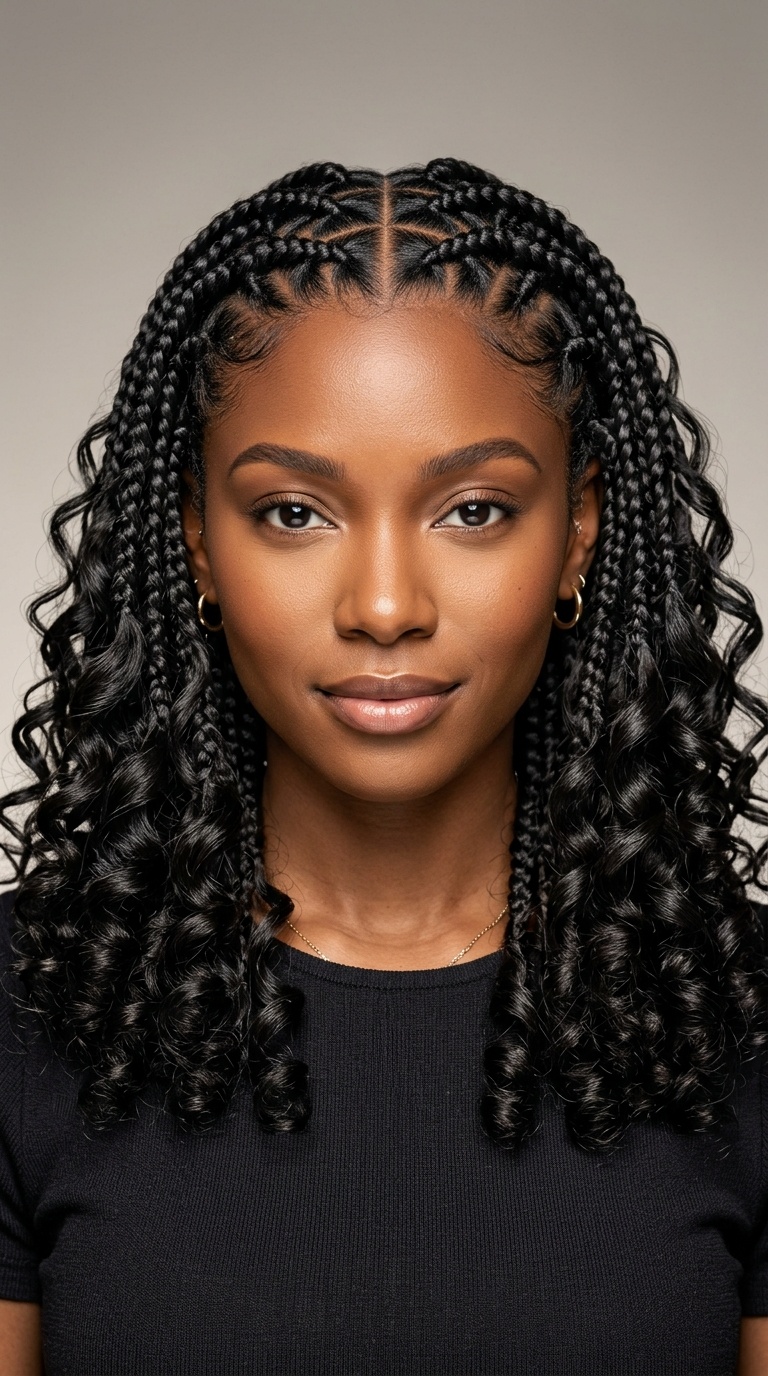 Criss-Cross Parting with Curls