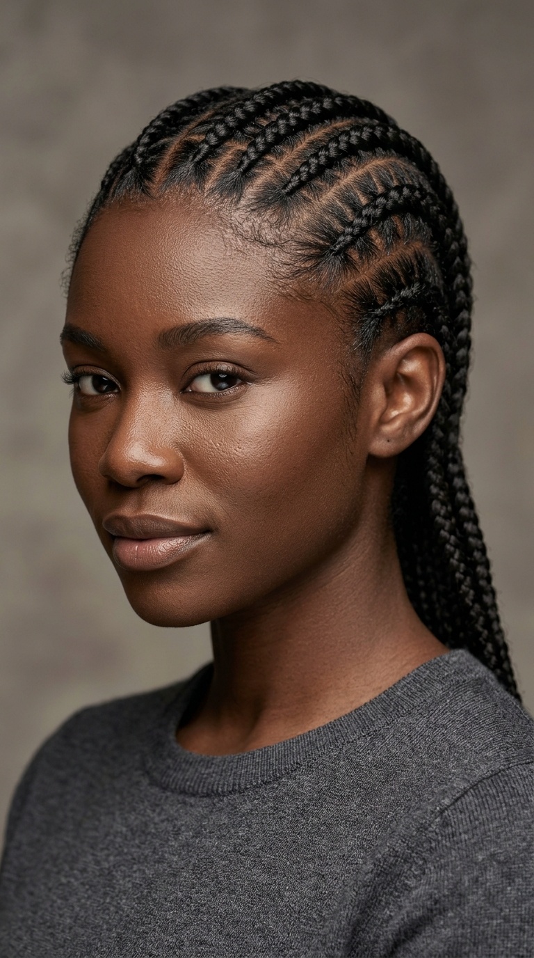 Criss-Cross Patterned Conroe Braids