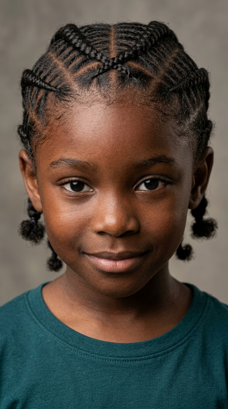 Criss-Cross Patterned Cornrows