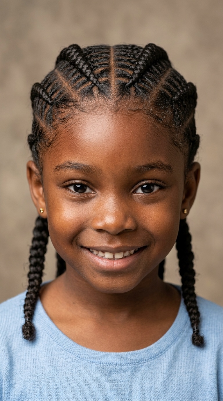 Criss-Cross Pigtails with Feed-ins