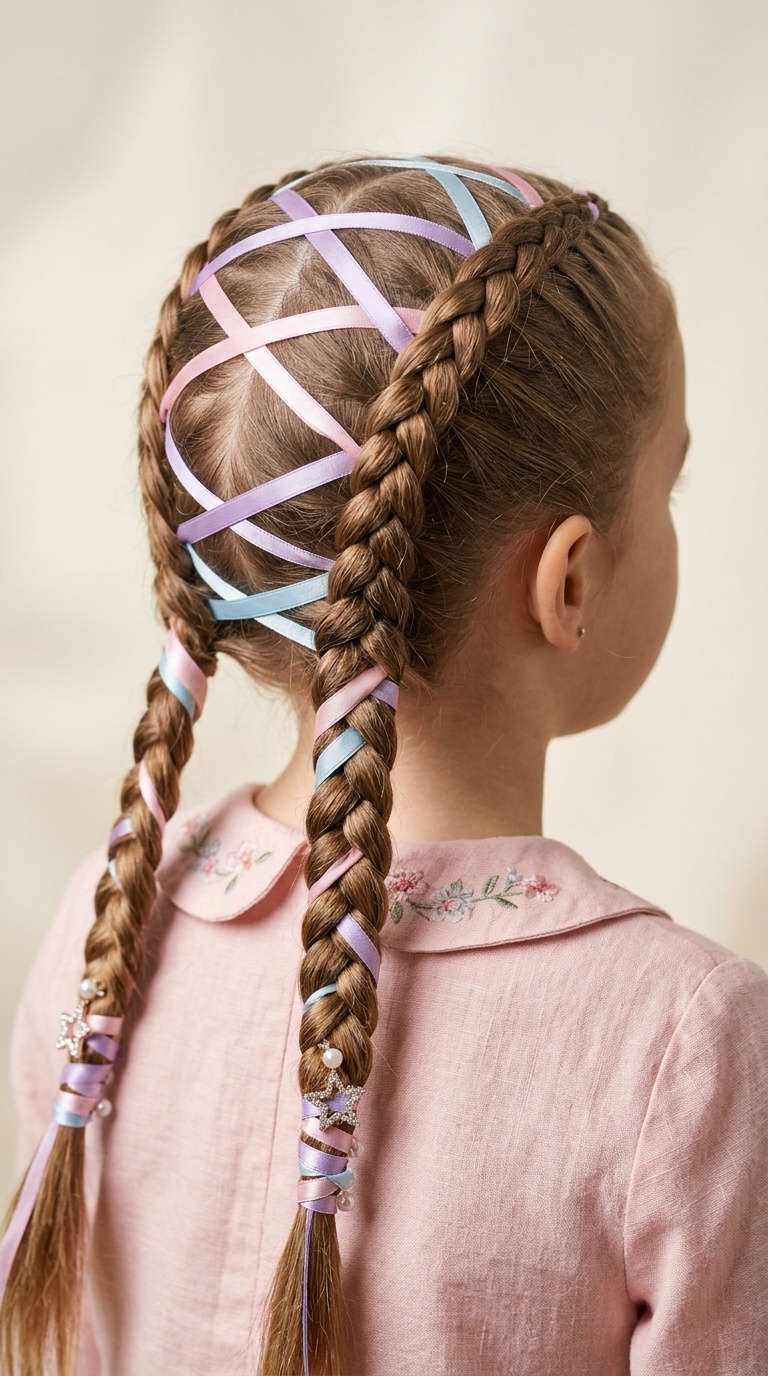 Criss-Cross Ribbon Braids