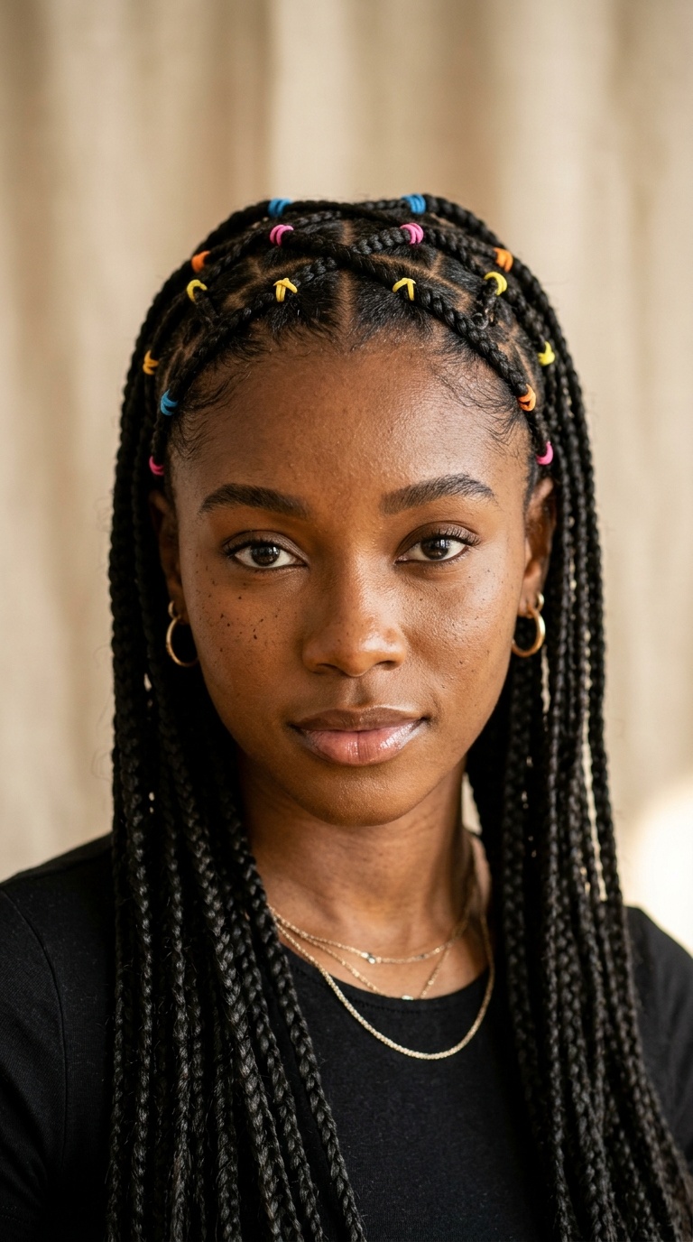 Criss-Cross Rubber Band Braids