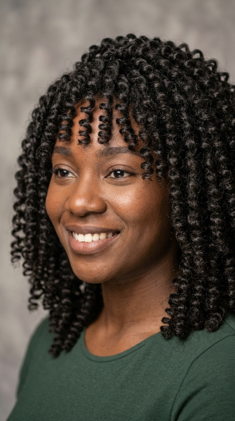 Crochet Braids with Voluminous Curls