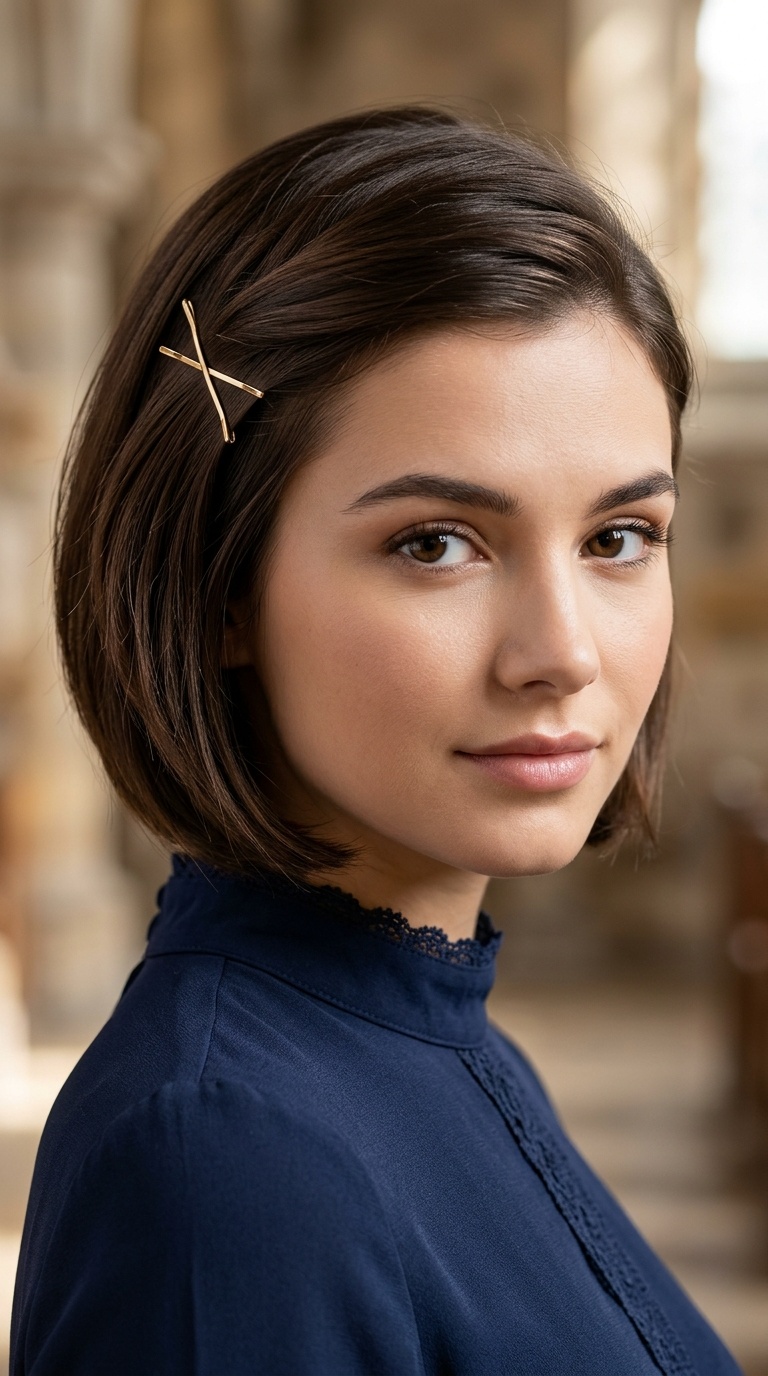 Crossed Bobby Pin Accent