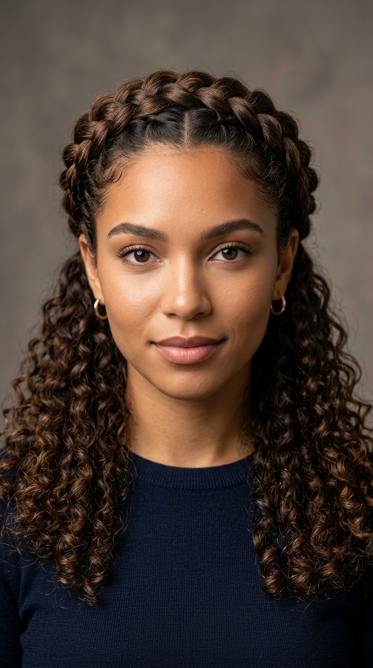 Crown Braid with Loose Back