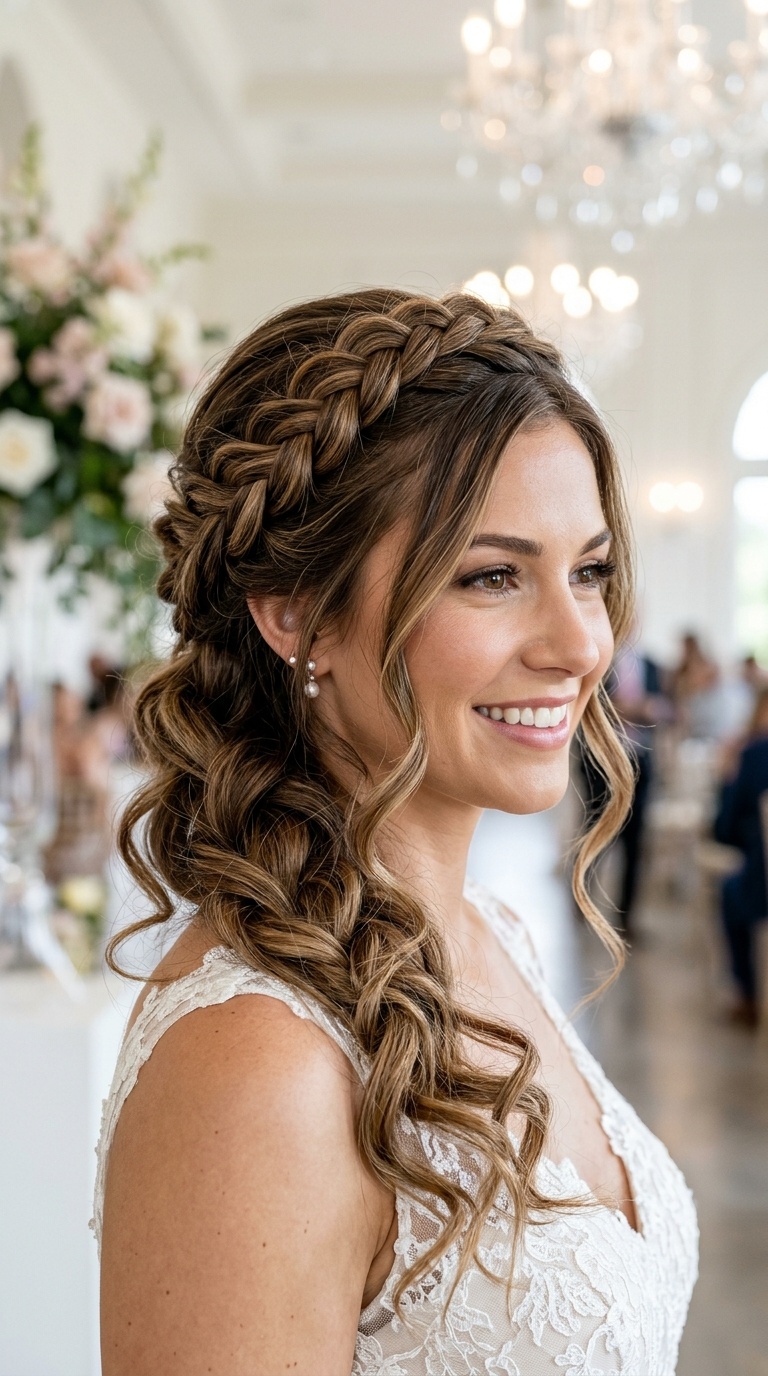 Crown Braid with Loose Spirals