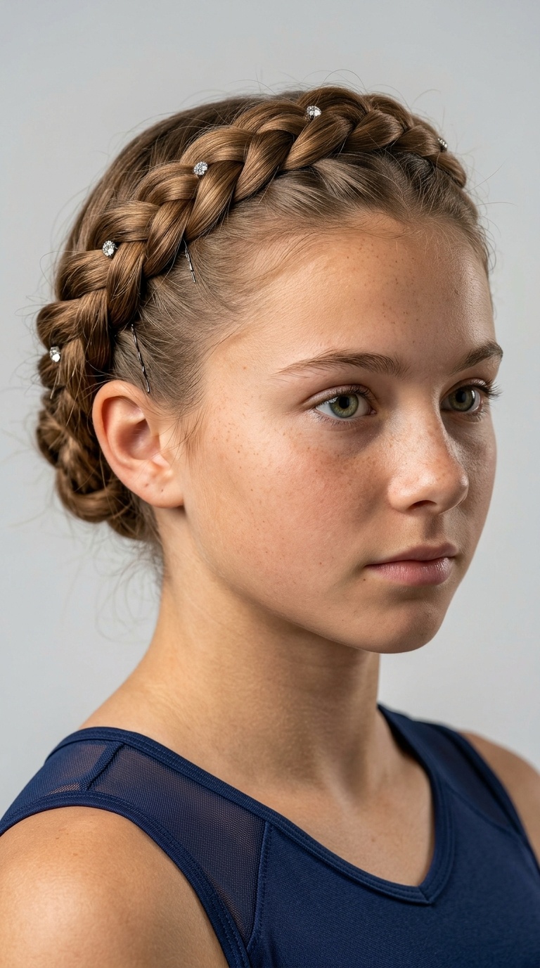 Crown Braid with Pins