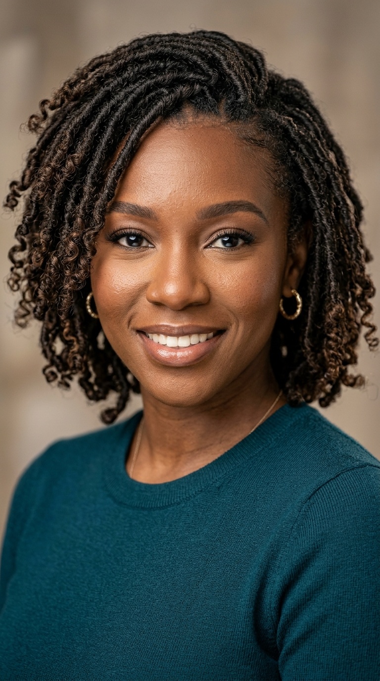 Curly-Ended Short Locs