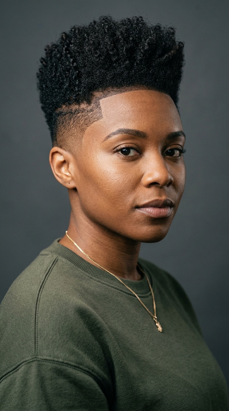 Curly High-Top Fade