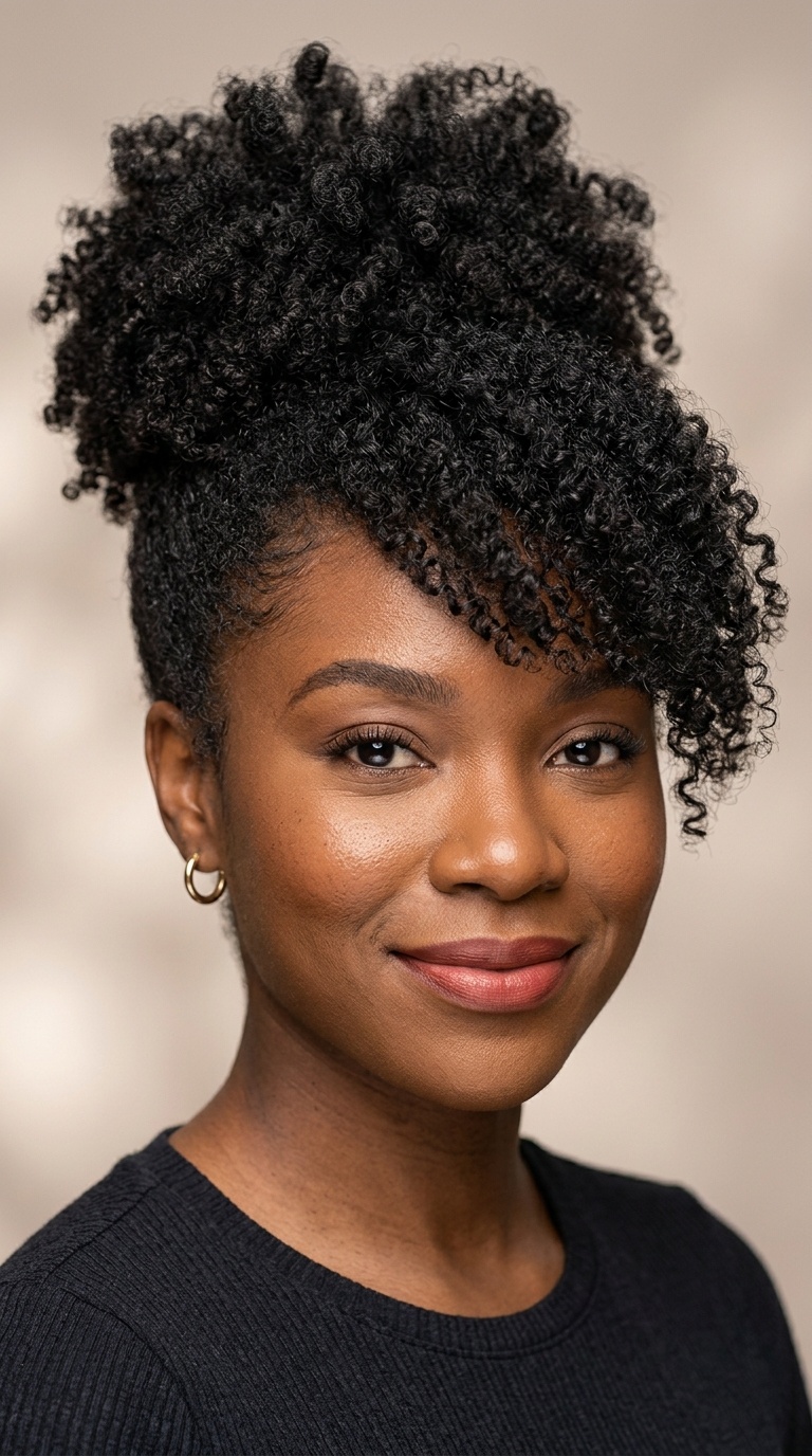 Curly Pineapple with Layered Side Fringe
