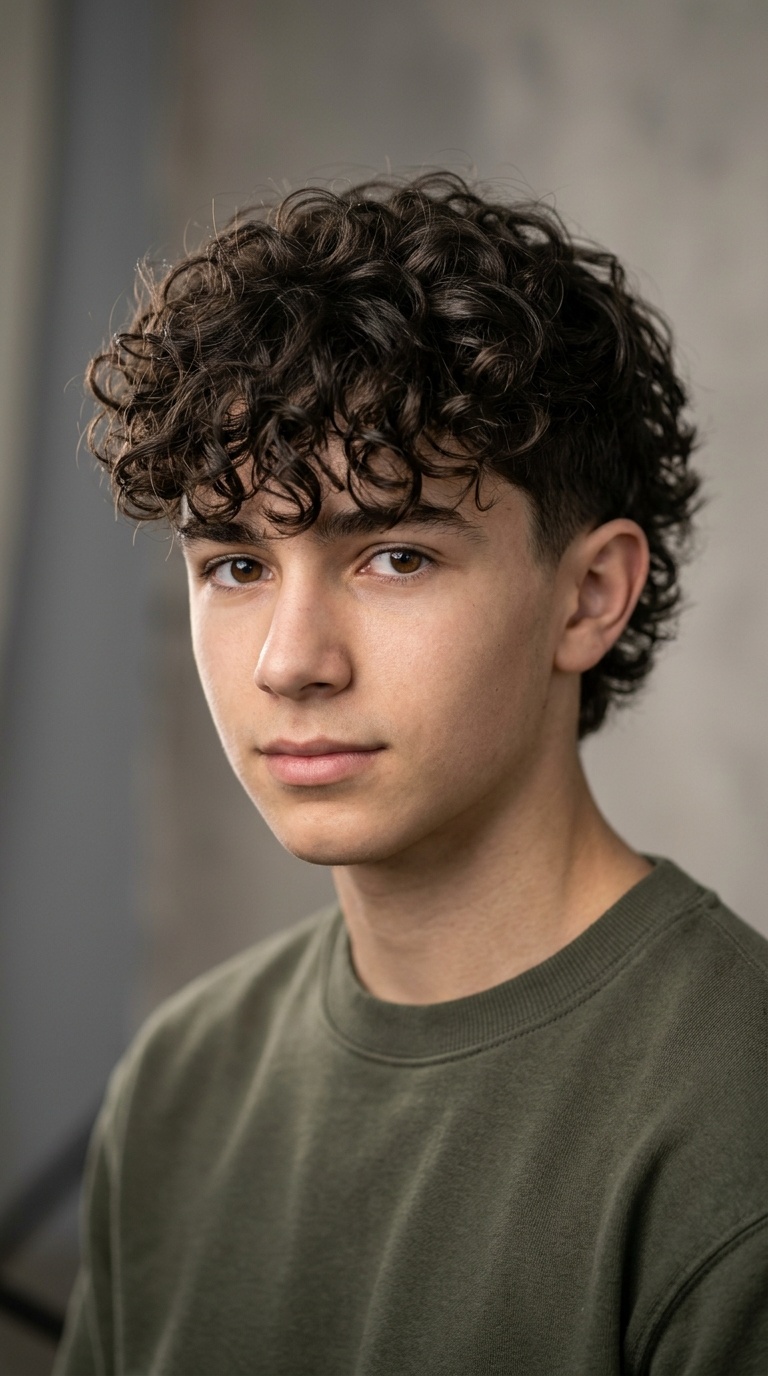 Curly Shag with Tapered Sides