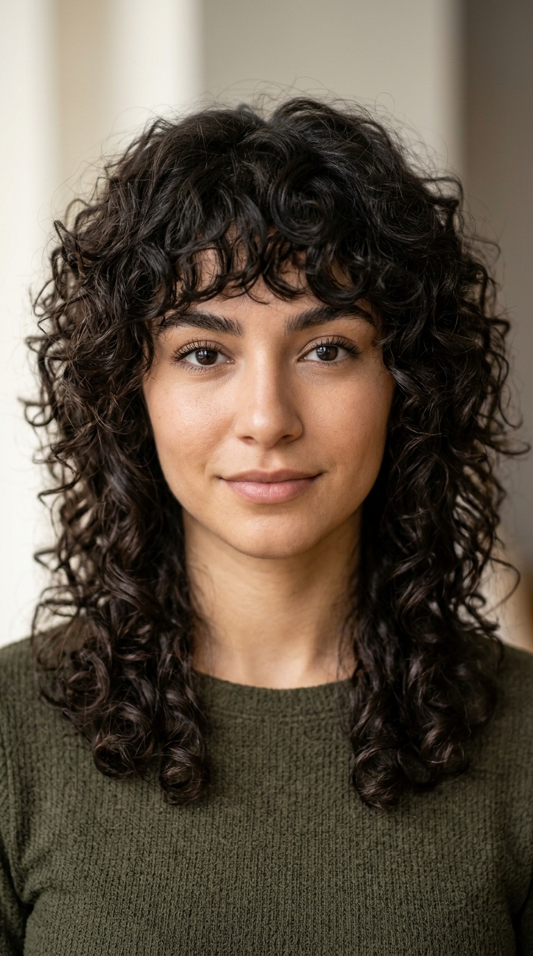 Curly Wolf Cut