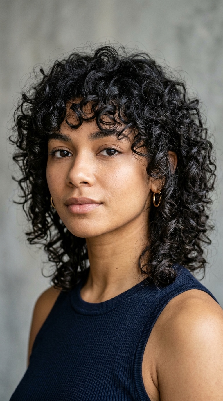 Curly Wolf Cut