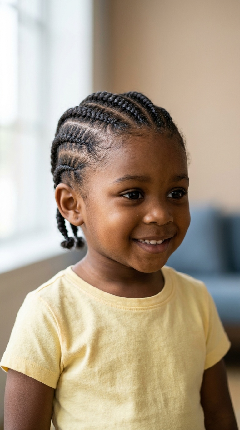 Curved Feed-in Cornrows