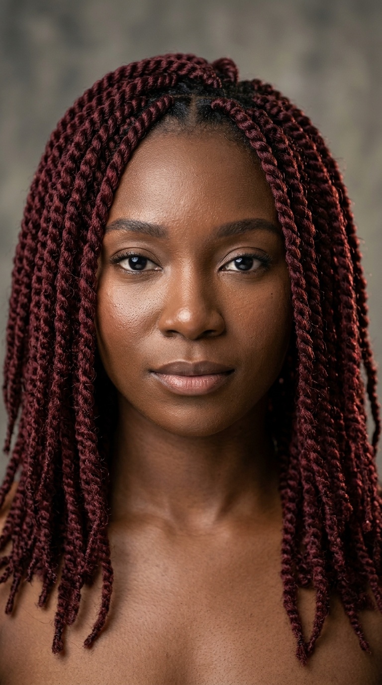 Dark Red Marley Twists