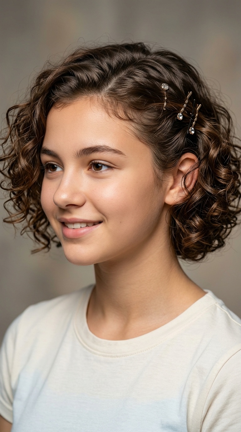 Decorative Bobby Pin Side-Sweep