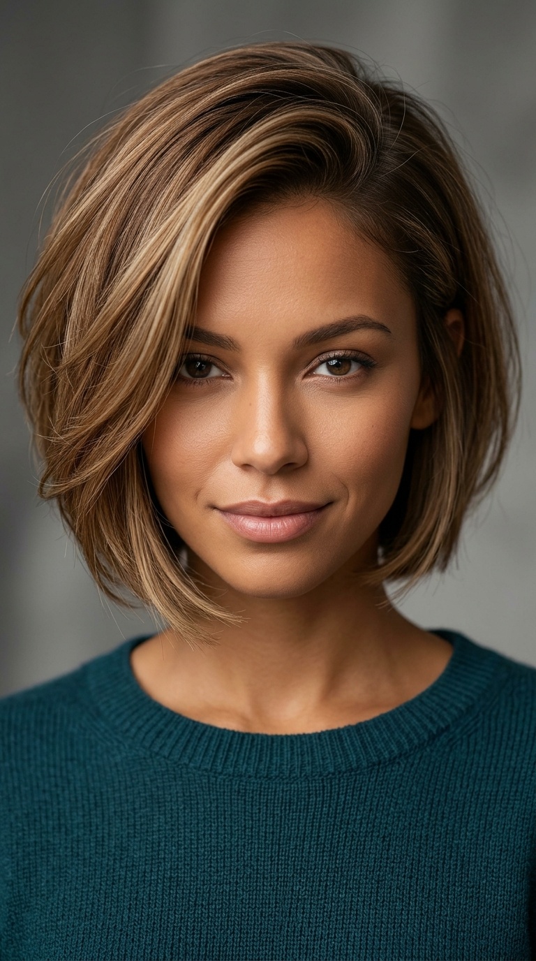 Deep Side Part Bob