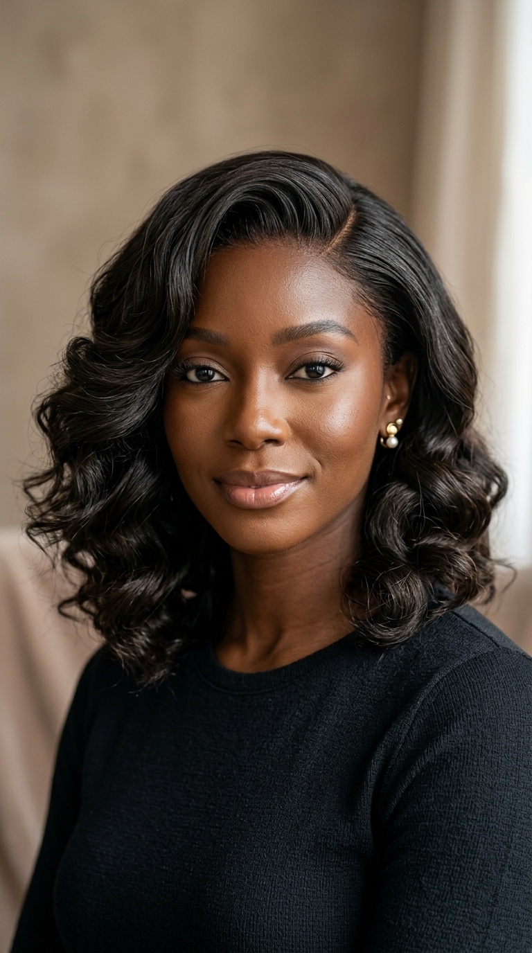 Deep Side Part Voluminous Waves