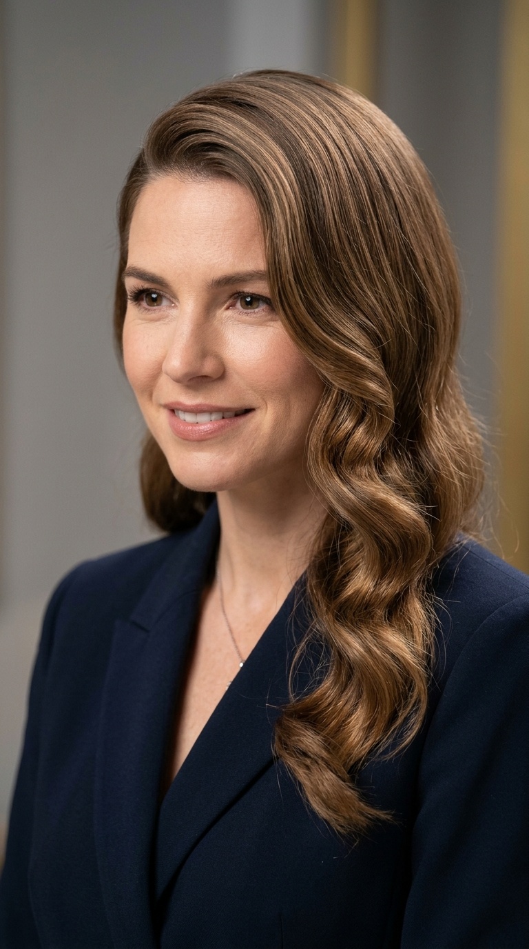 Deep Side Part with Hollywood Waves