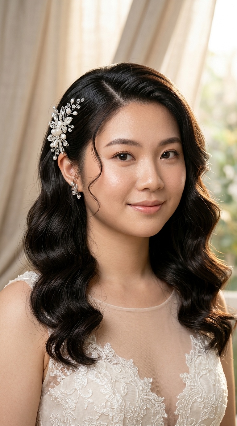 Deep Side Part with Hollywood Waves