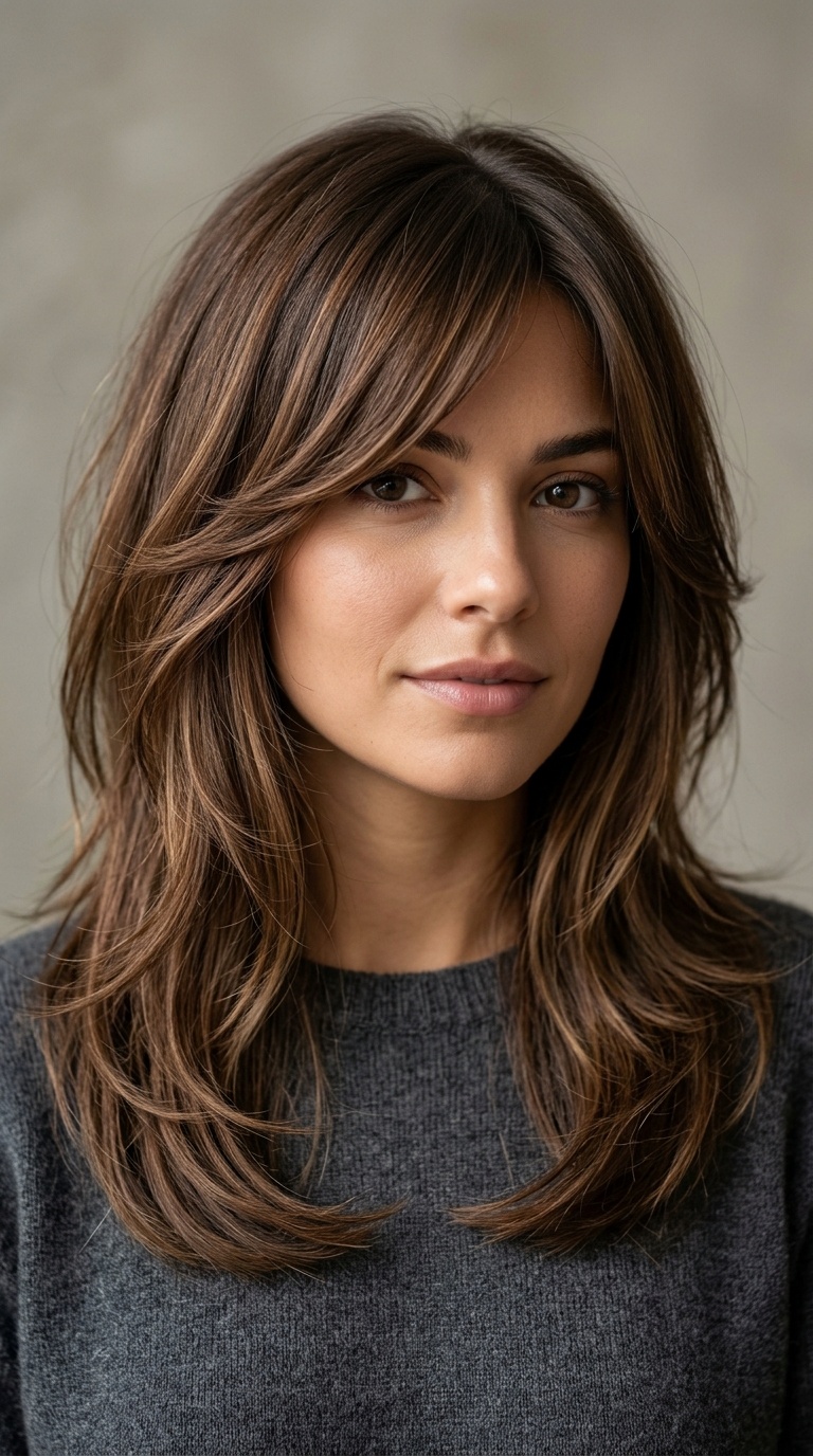 Deep Side-Parted Layered Fringe
