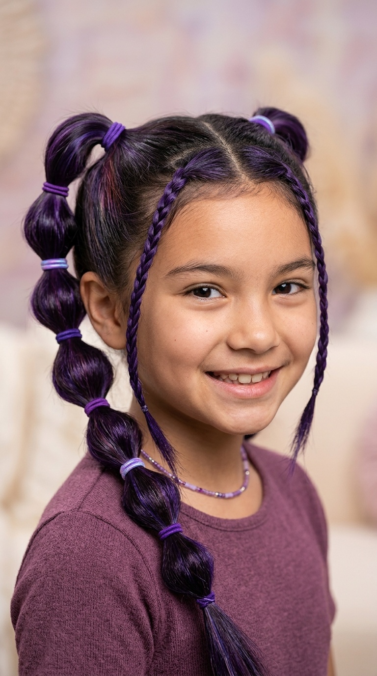Deep Violet Patterned Bubbles