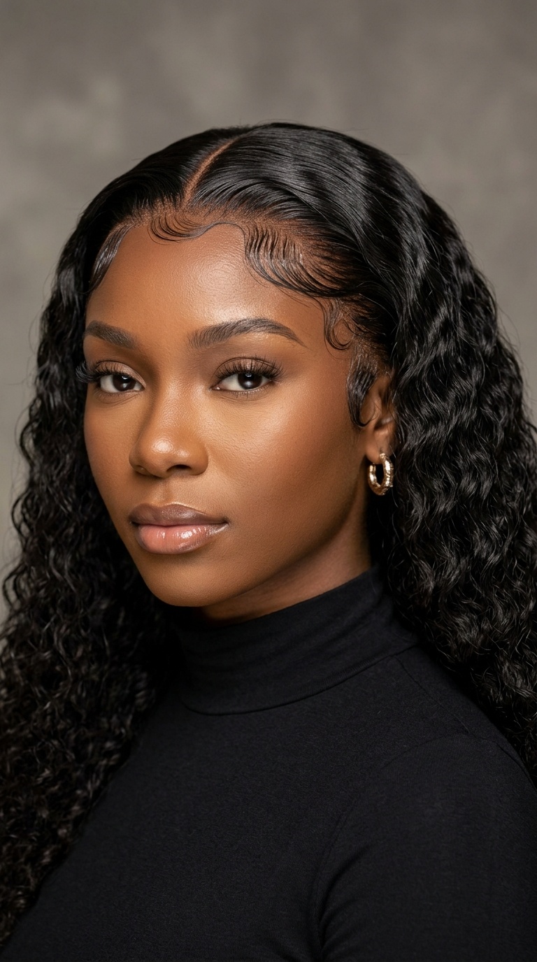 Deep Wave Lace Front with Laid Hairline