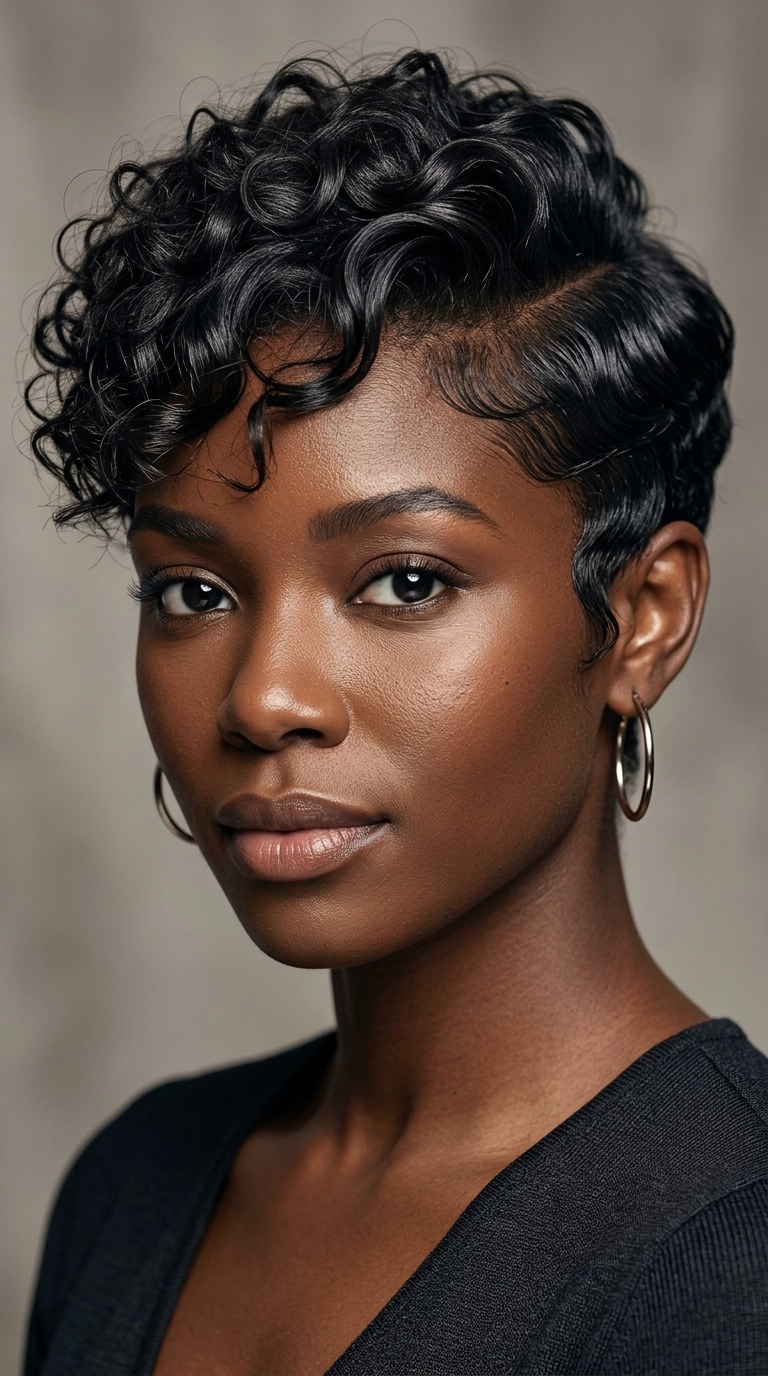 Deep Wave Pixie with Sleek Sides