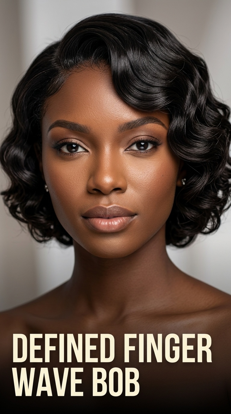 Defined Finger Wave Bob