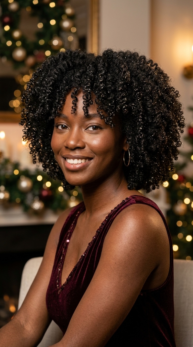 Defined Wash-and-Go with Shimmer