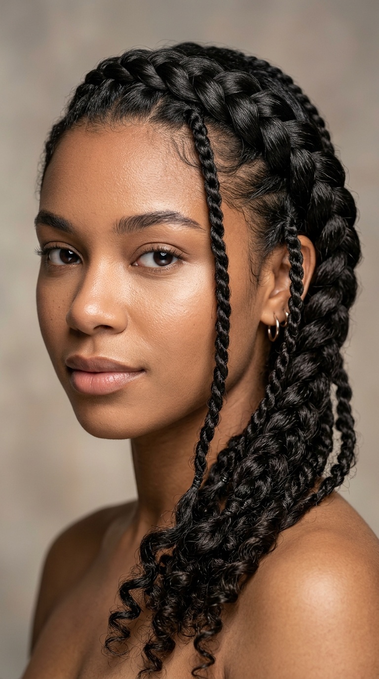 Diagonal Dutch Braid Combo