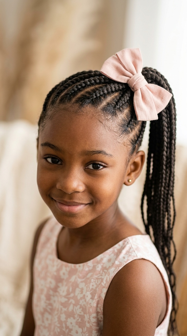 Diagonal Feed-In Braids with Blush Bow