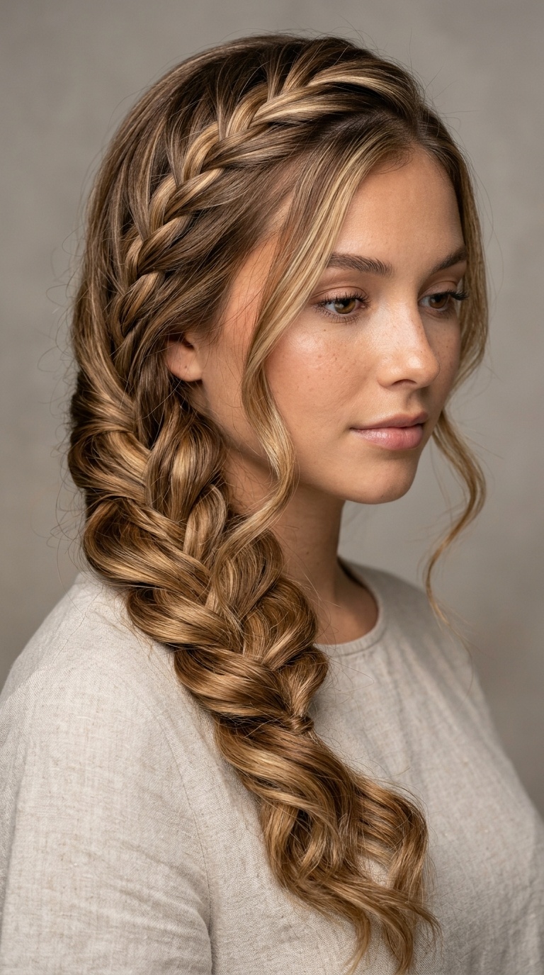 Diagonal Ladder Braid with Waves