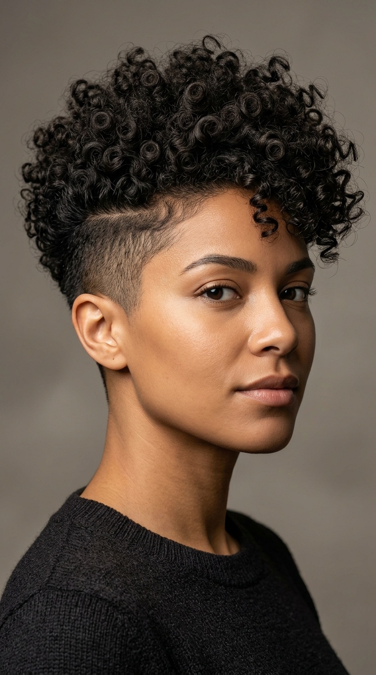Disconnected Undercut with Curls