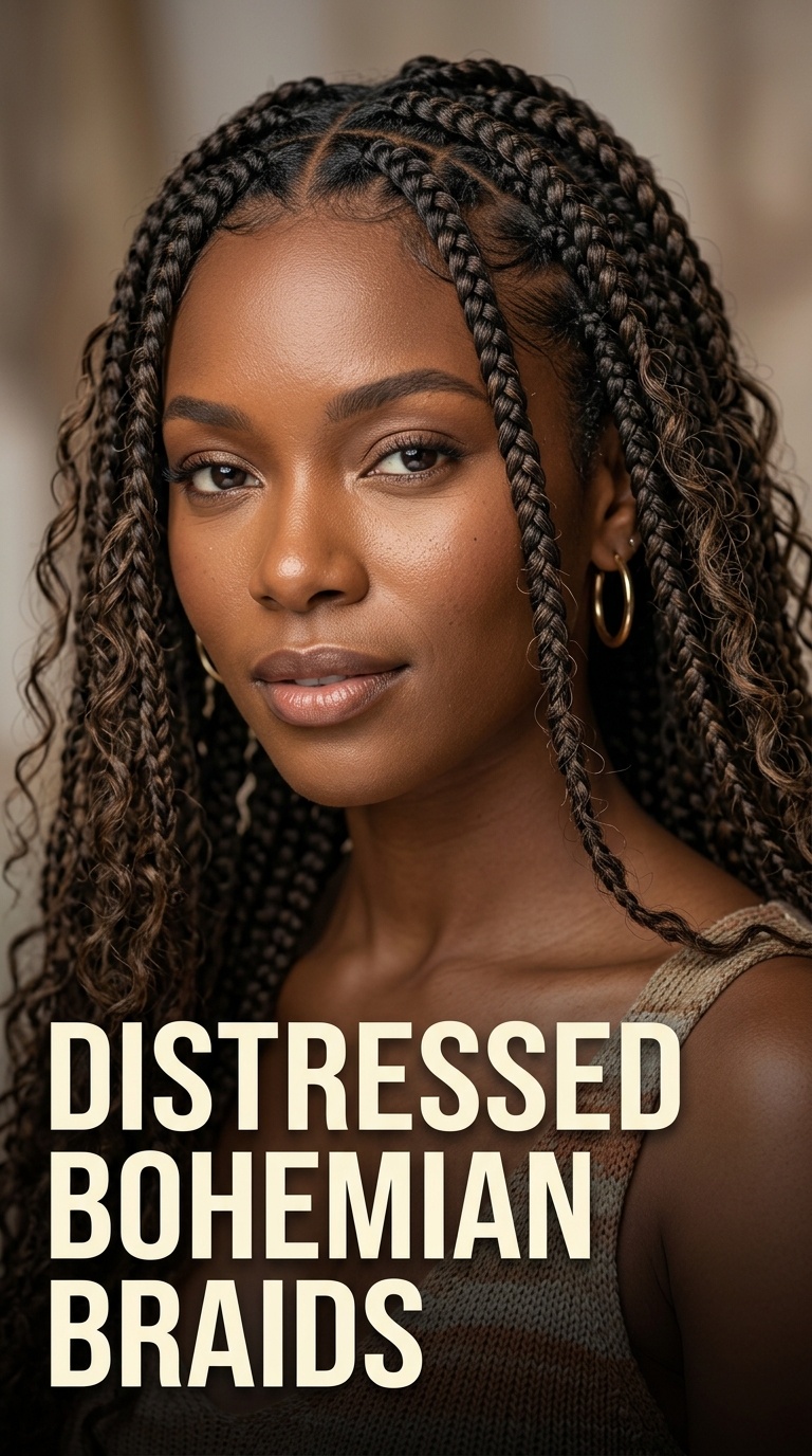 Distressed Bohemian Braids