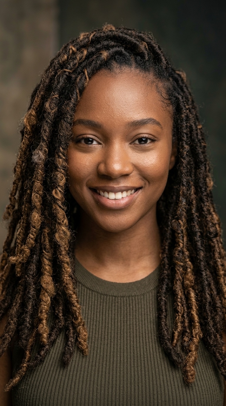 Distressed Faux Locs with Yarn