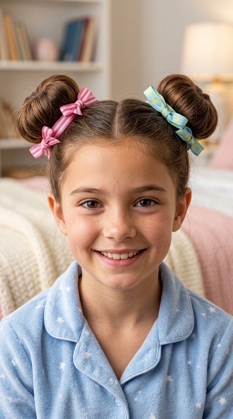 Donut Space Buns with Ribbon Wraps
