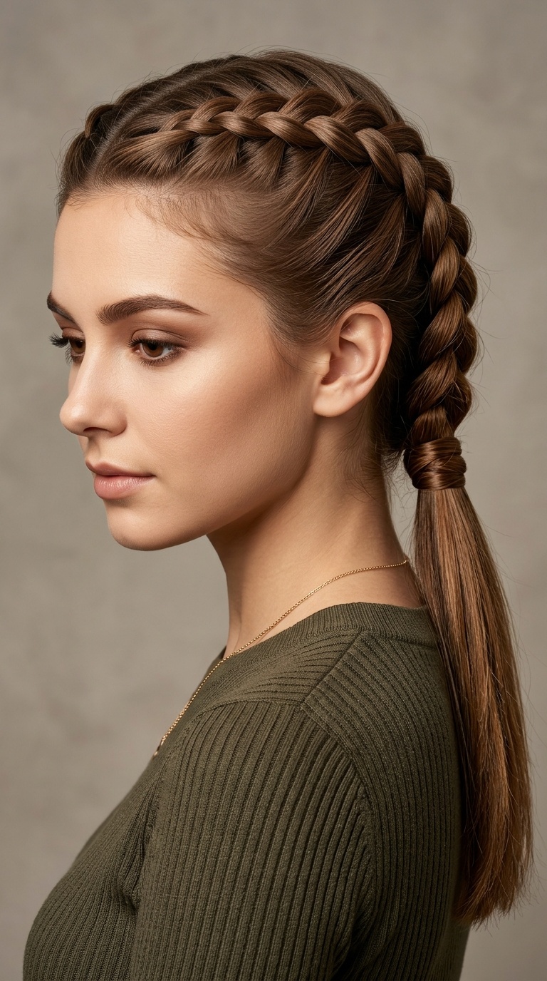 Double Braided Low Pony