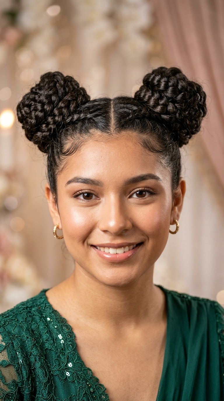 Double Braided Space Buns